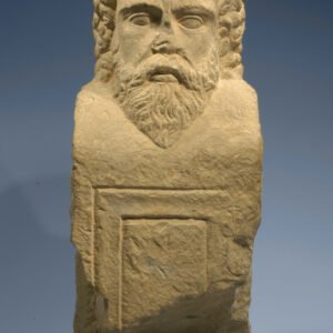 Roman Limestone Bust of a Philosopher